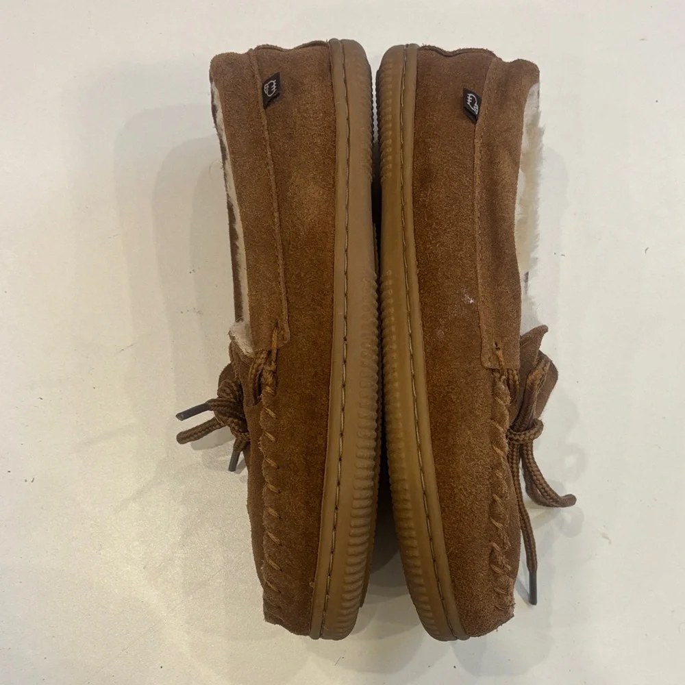Lamo Hannah Brown Kids Moccasins with Cream Lining